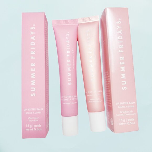 Pink Sugar+Birthday Cake(2pcs)Summer Fridays Lip Butter Balm Conditioning Lip - Picture 1 of 2